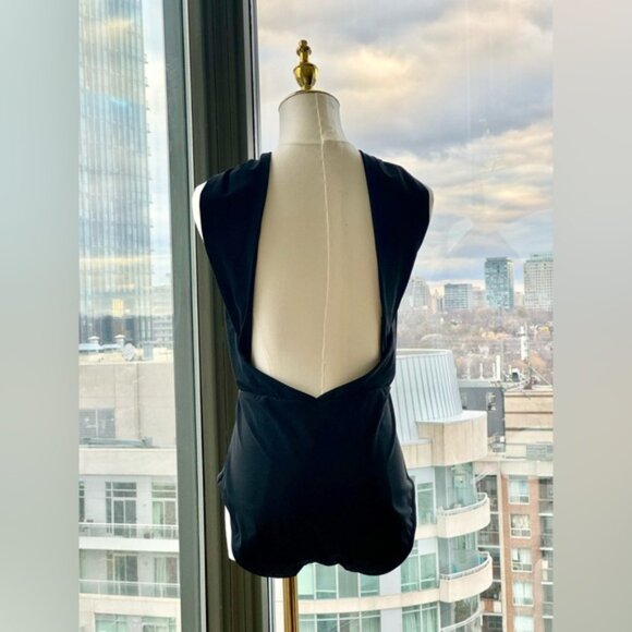 🆕 ZIMMERMANN 🧿 NWOT Ottie High-Neck Draped 1PC Swimsuit, Black - Sz 4 US 10/12 - Picture 8 of 16